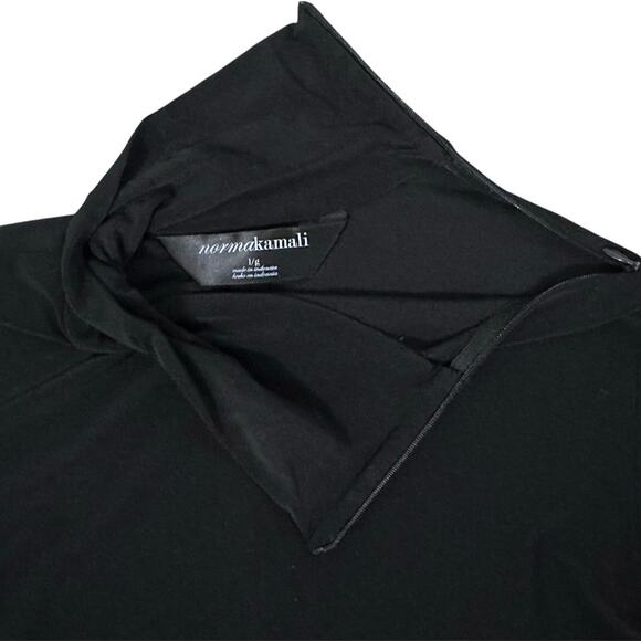 Norma Kamali Turtleneck Jersey Long Sleeve Mini Dress - Picture 3 of 8